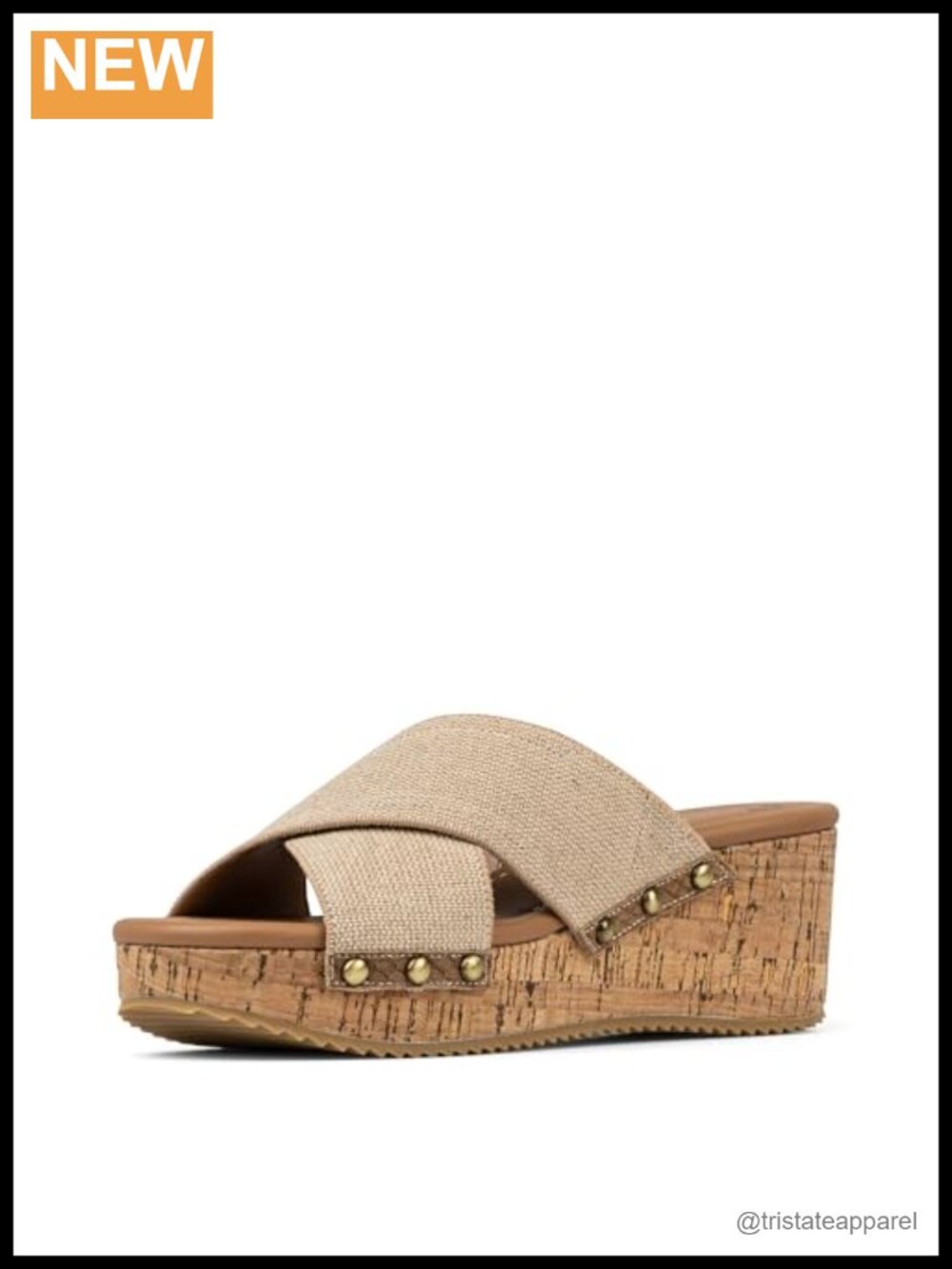 Women's Wedge Sandals Memory Foam Cork Platform Slip On